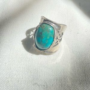 Silver turquoise ring